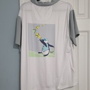 Original Penguin Graphic Short Sleeve Performance Shirt - White & Gray